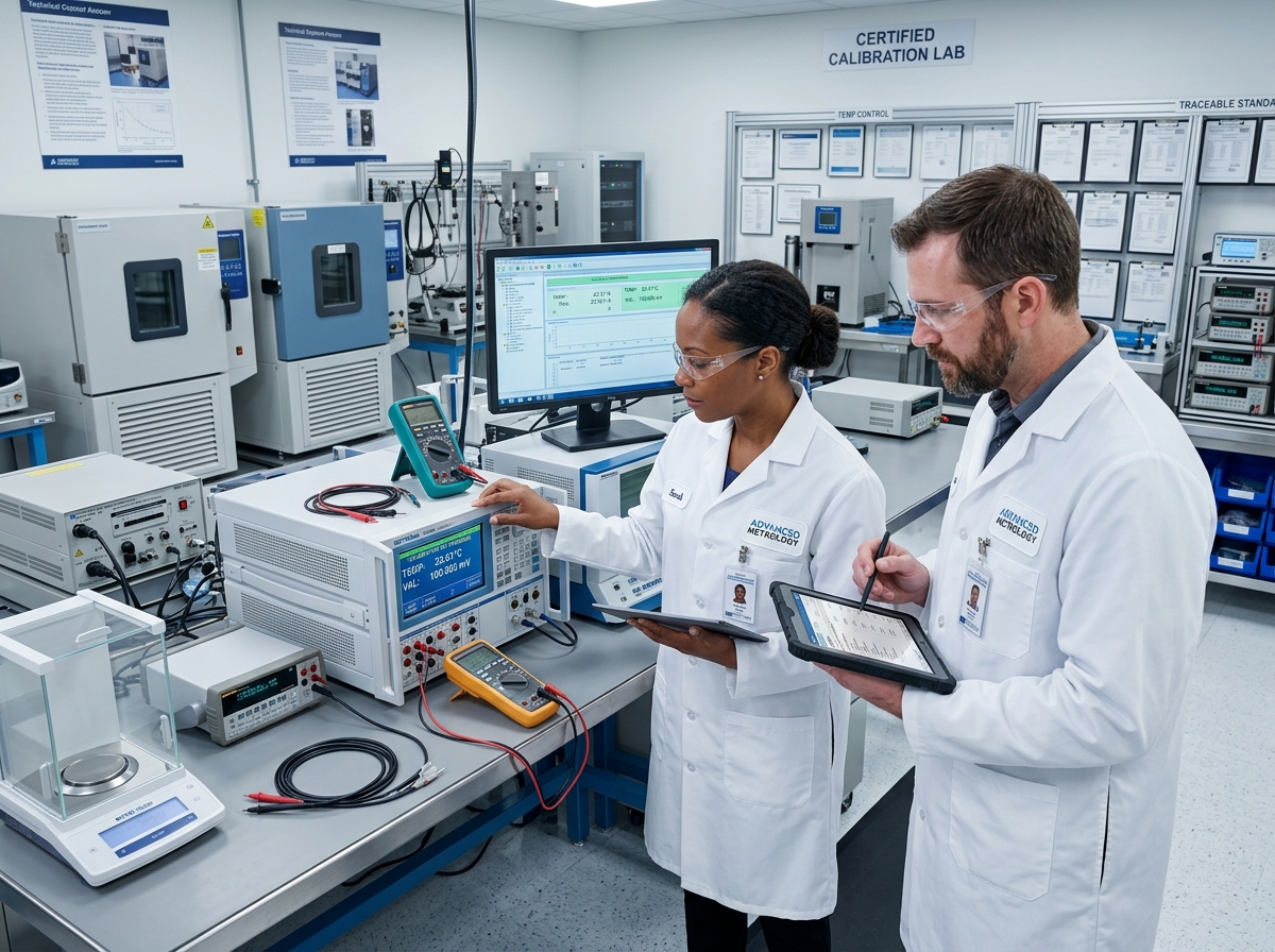Precision analytical testing equipment in laboratory