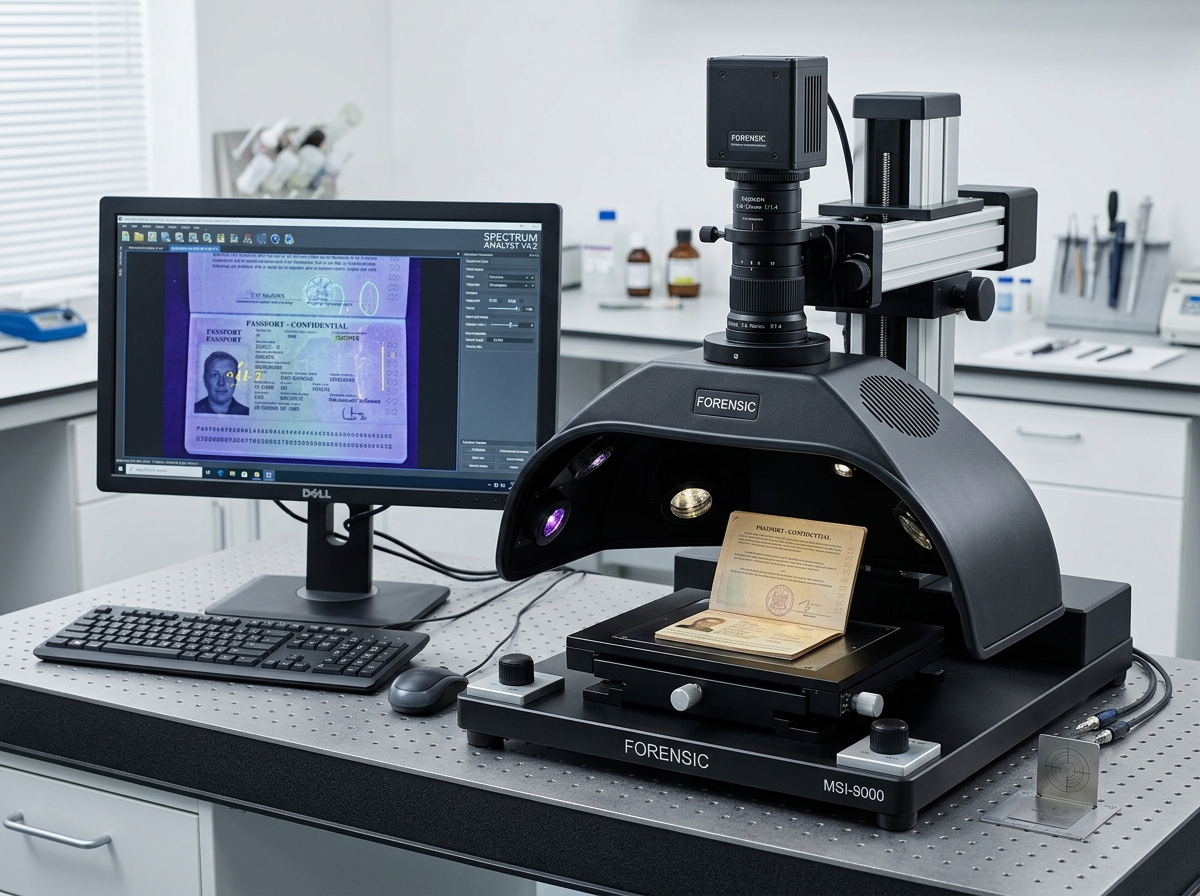 Forensic Spectral Document & Security Print Verification System